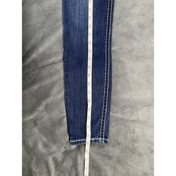 Express Jeans Low Rise Legging Size 4 Womens Medium Wash Blue Denim - Picture 5 of 12